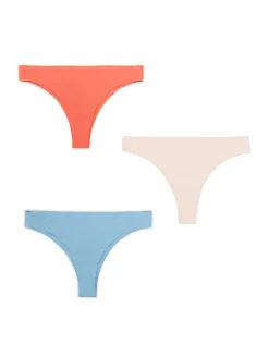 Hot Cropp 3 pack bezszwowych majtek brazilian różowy