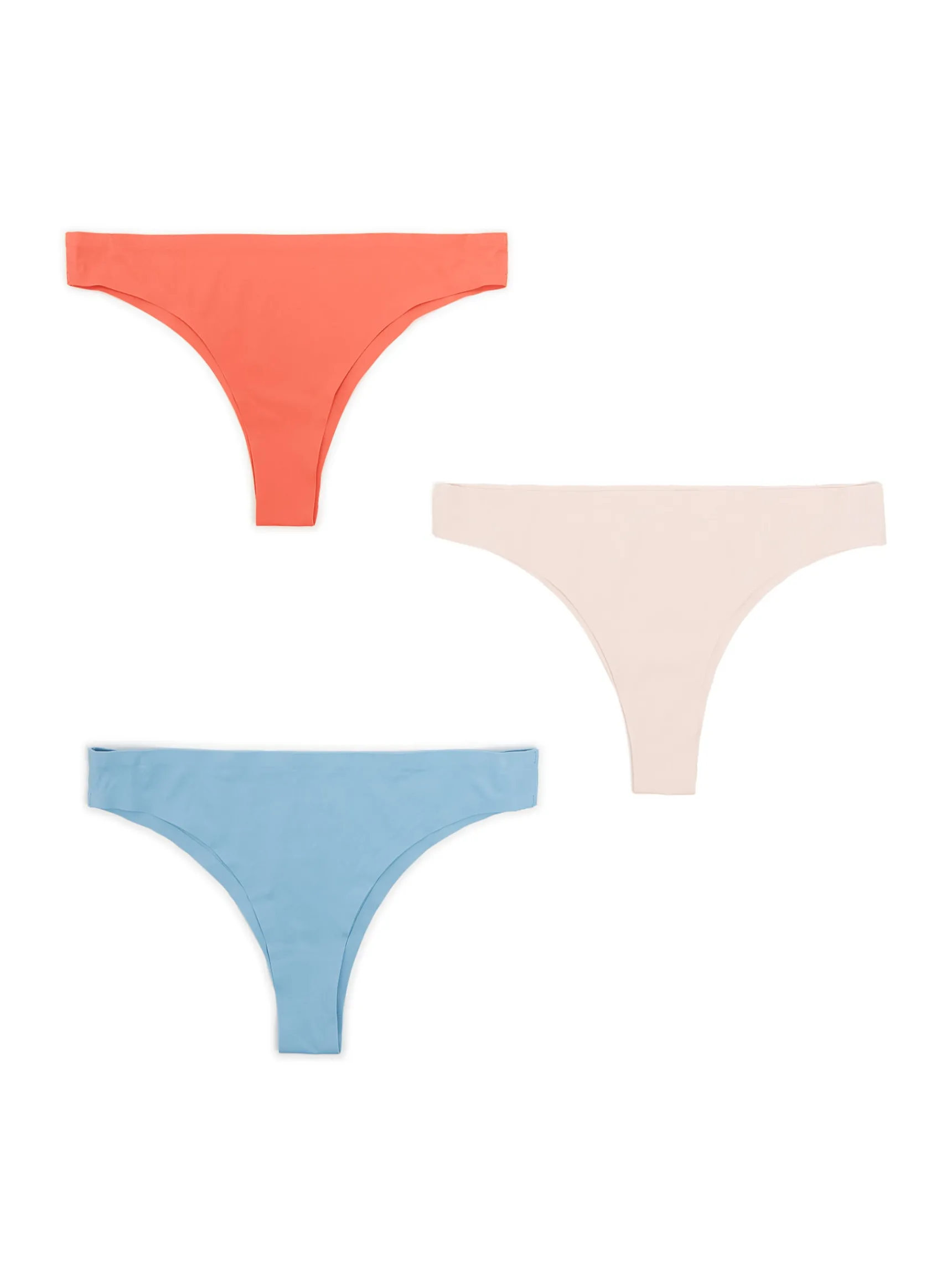 Hot Cropp 3 pack bezszwowych majtek brazilian różowy