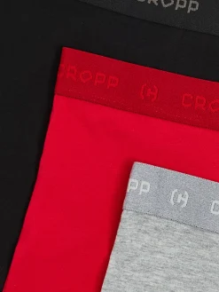 Online Cropp 3 pack bokserek basic czerwony