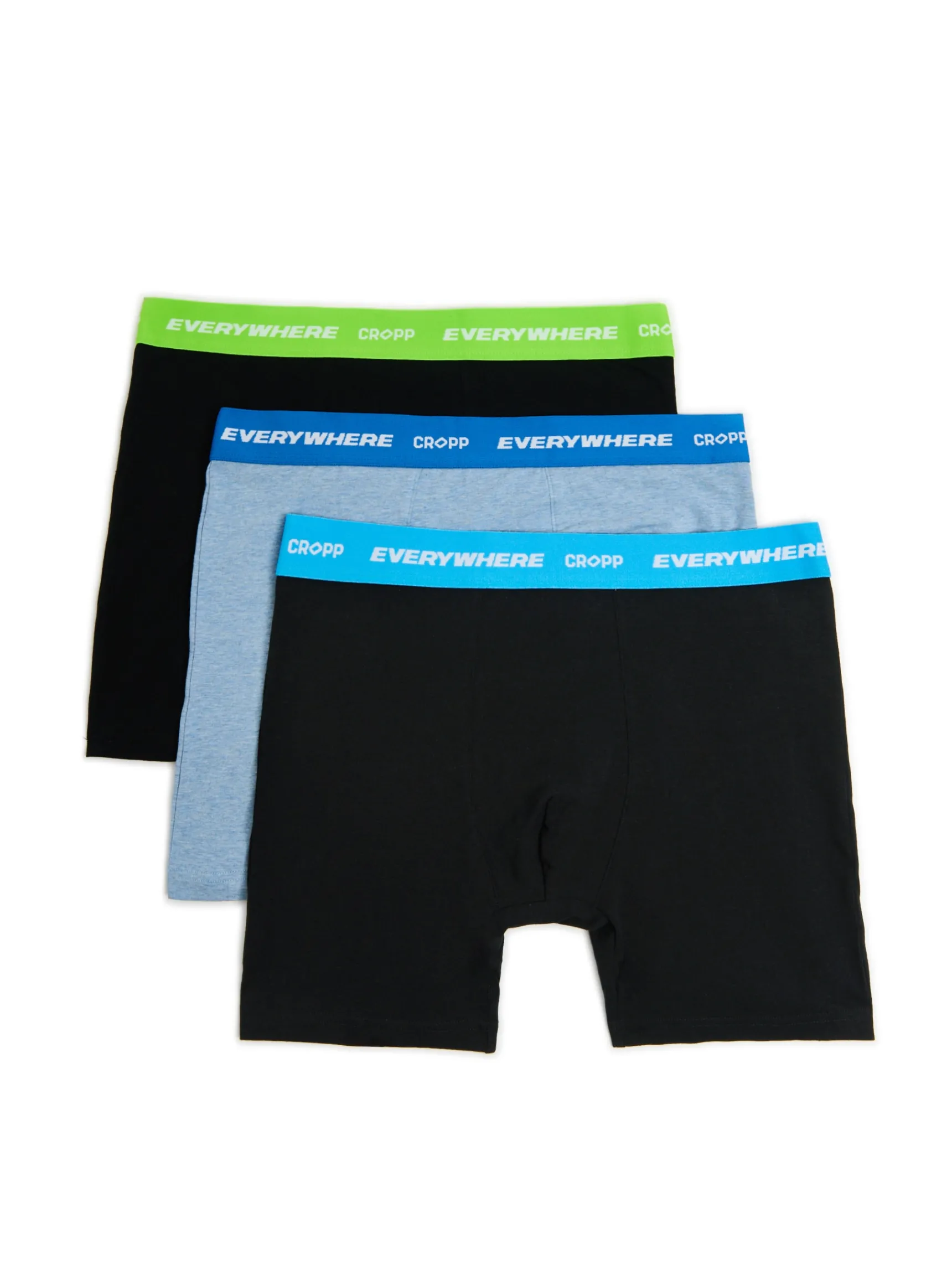 Discount Cropp 3 pack bokserek z kolorowym wykończeniem niebieski
