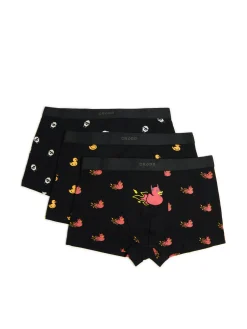 Sale Cropp 3 pack bokserek z motywem zwierzęcym żółty