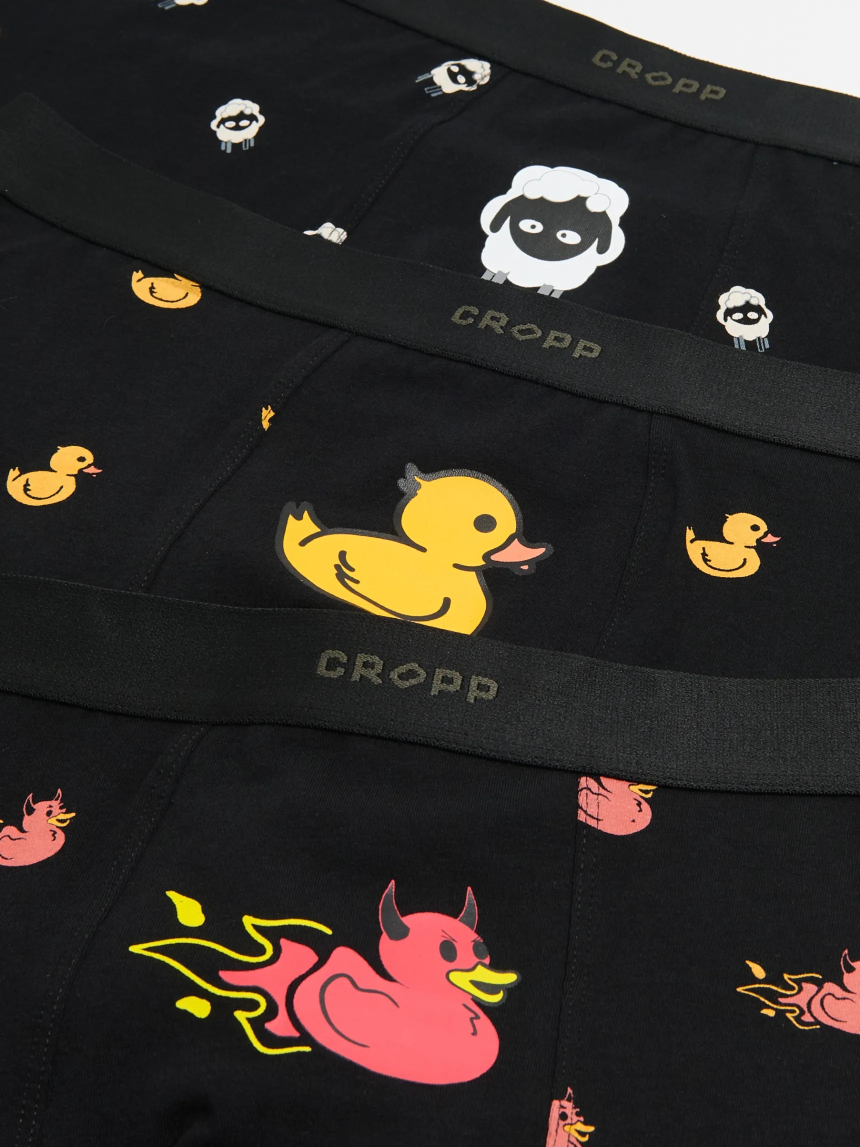 Sale Cropp 3 pack bokserek z motywem zwierzęcym żółty