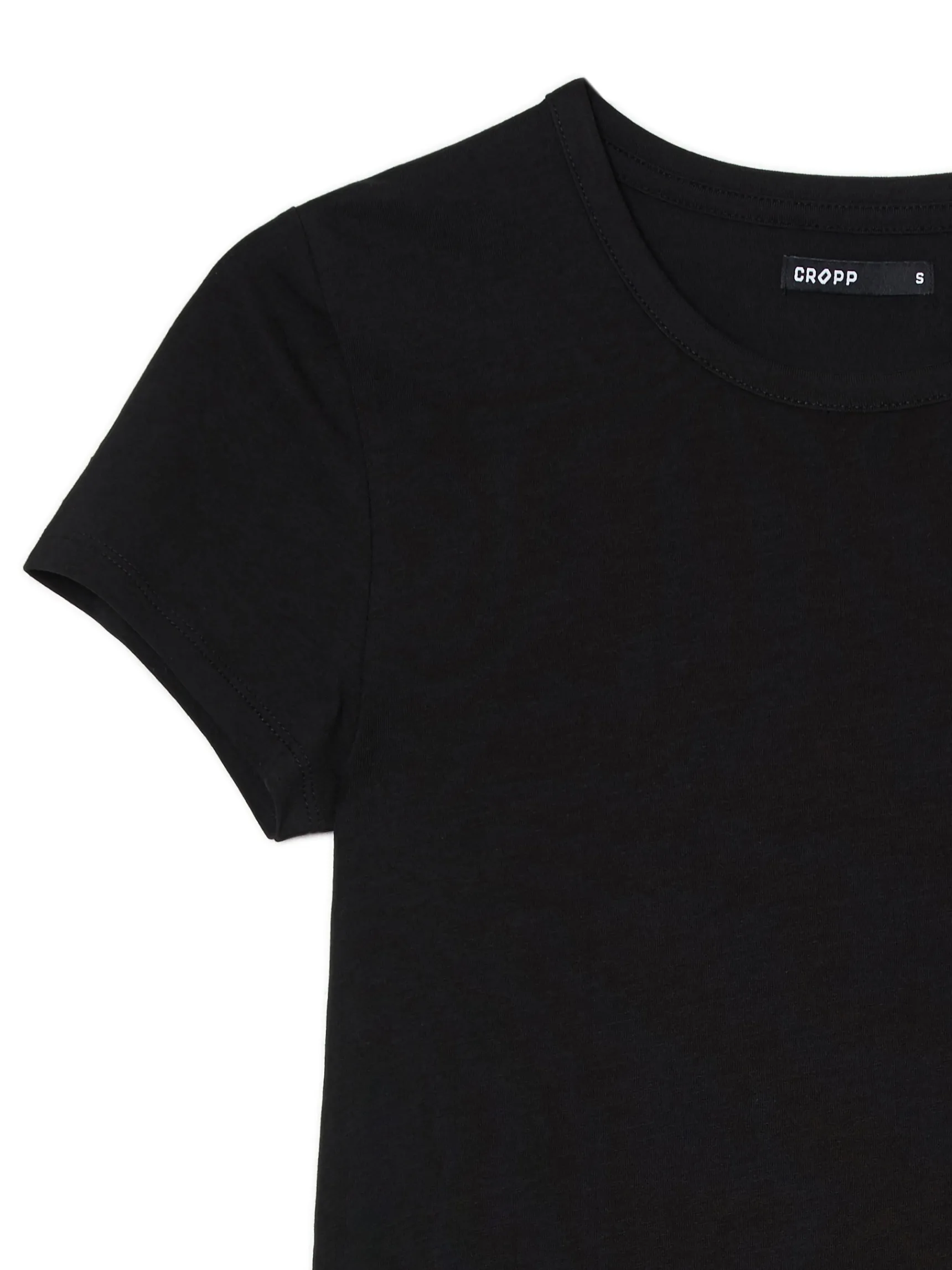 Sale Cropp 2 pack ch gładkich T-shirtów czarny