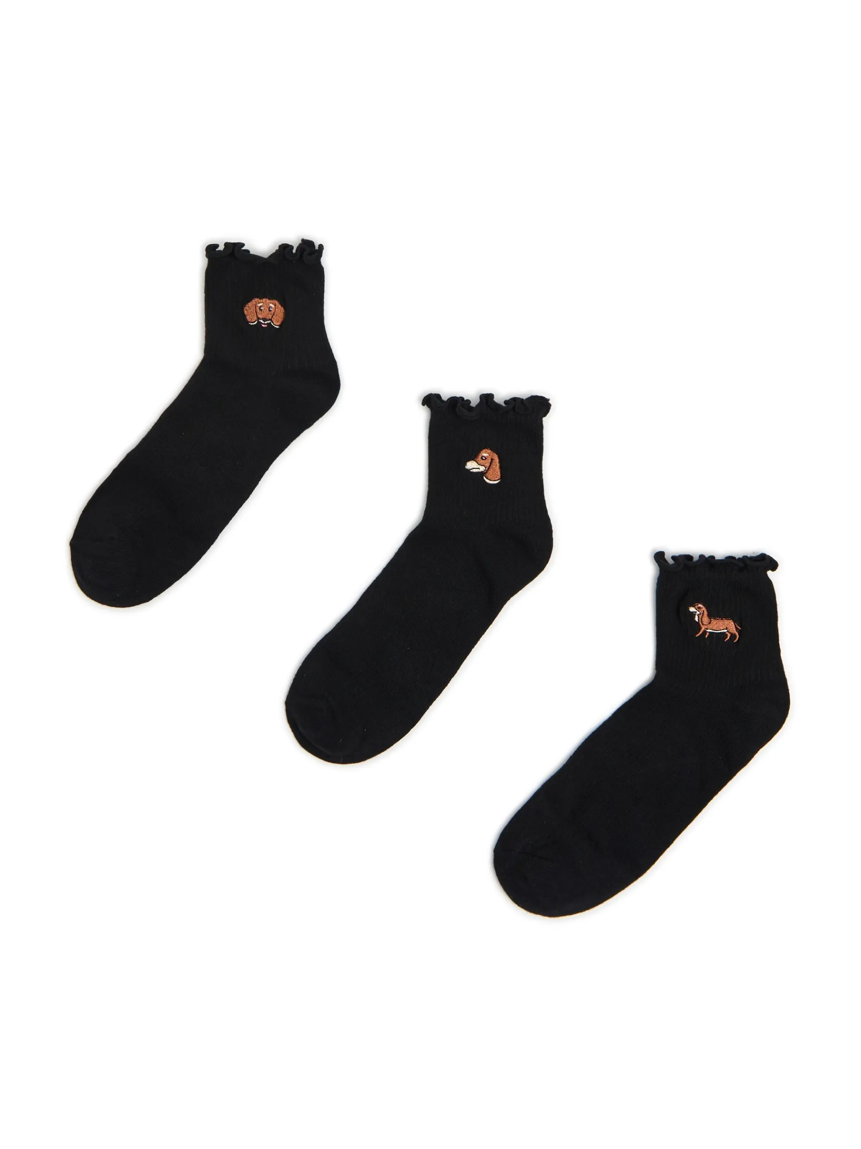 Fashion Cropp 3 pack ch skarpet z jamnikami czarny