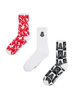 Best Cropp 3 pack długich skarpet Star Wars biały