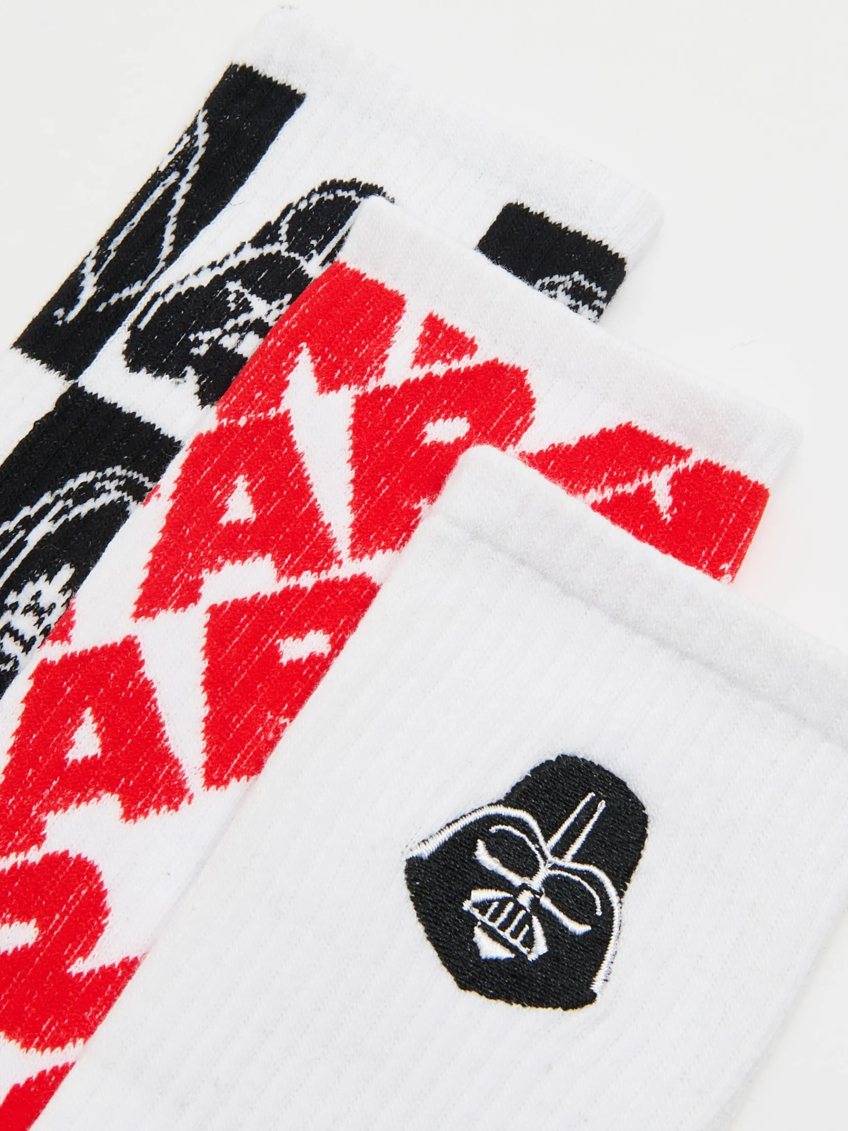 Best Cropp 3 pack długich skarpet Star Wars biały