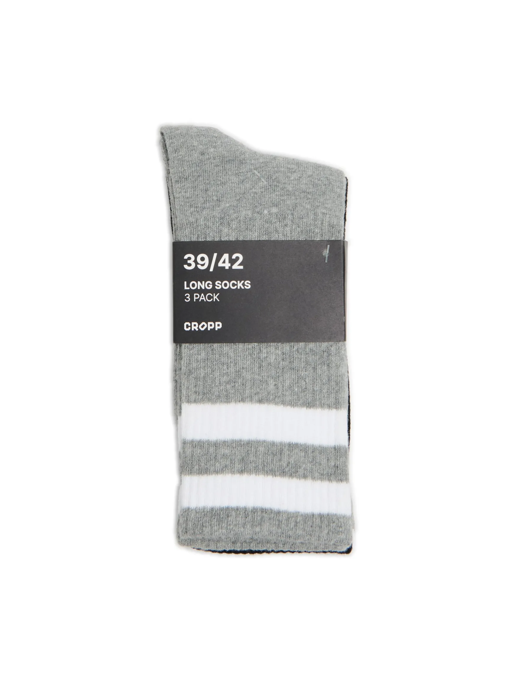 Clearance Cropp 3 pack długich skarpet z paskami szary