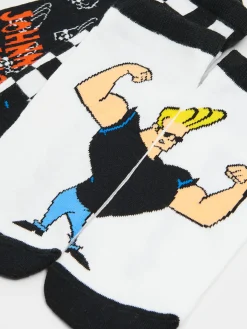 Outlet Cropp 3 pack krótkich skarpet Johnny Bravo czarny