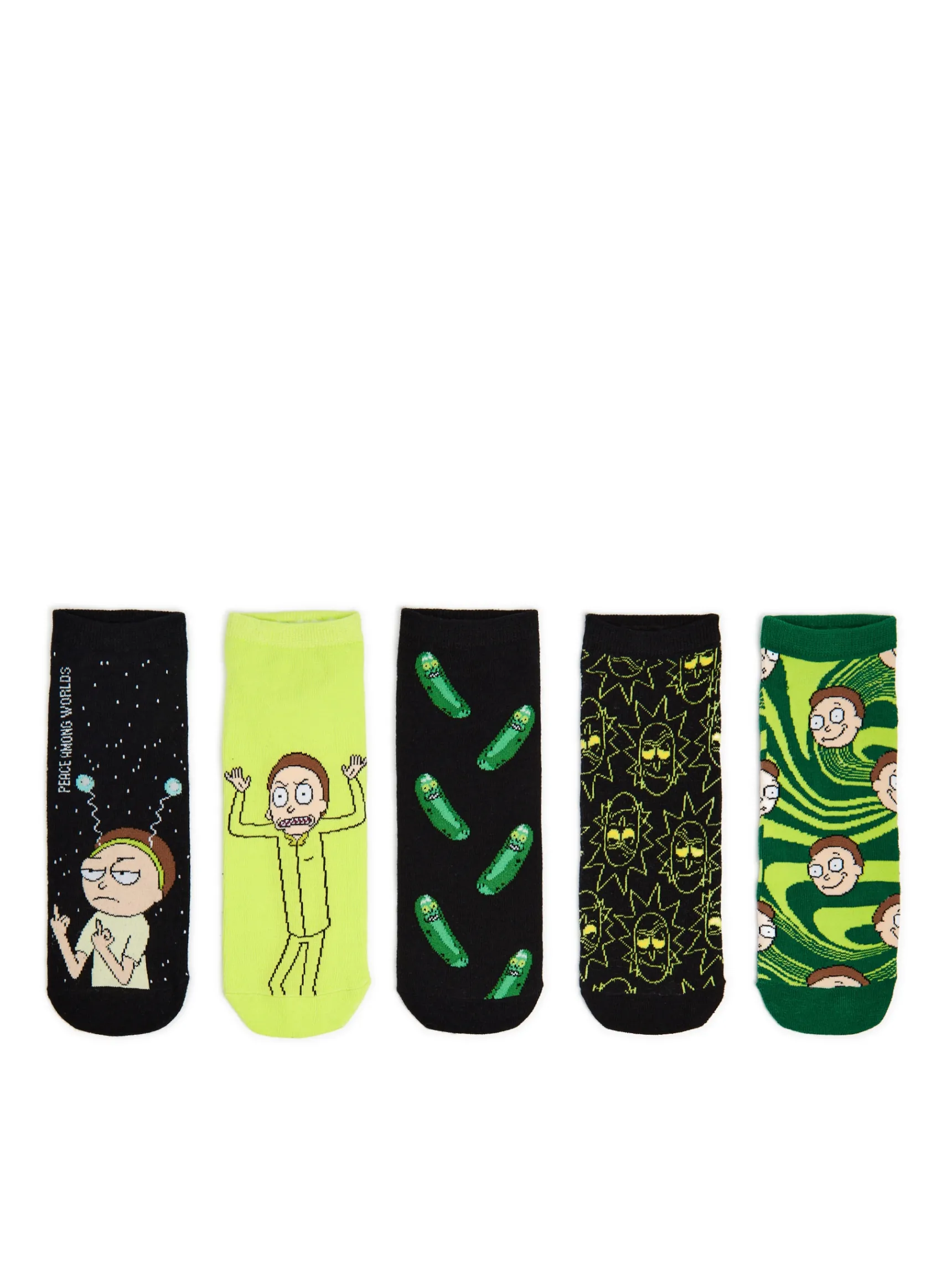 Outlet Cropp 5 pack krótkich skarpet Rick and Morty czarny