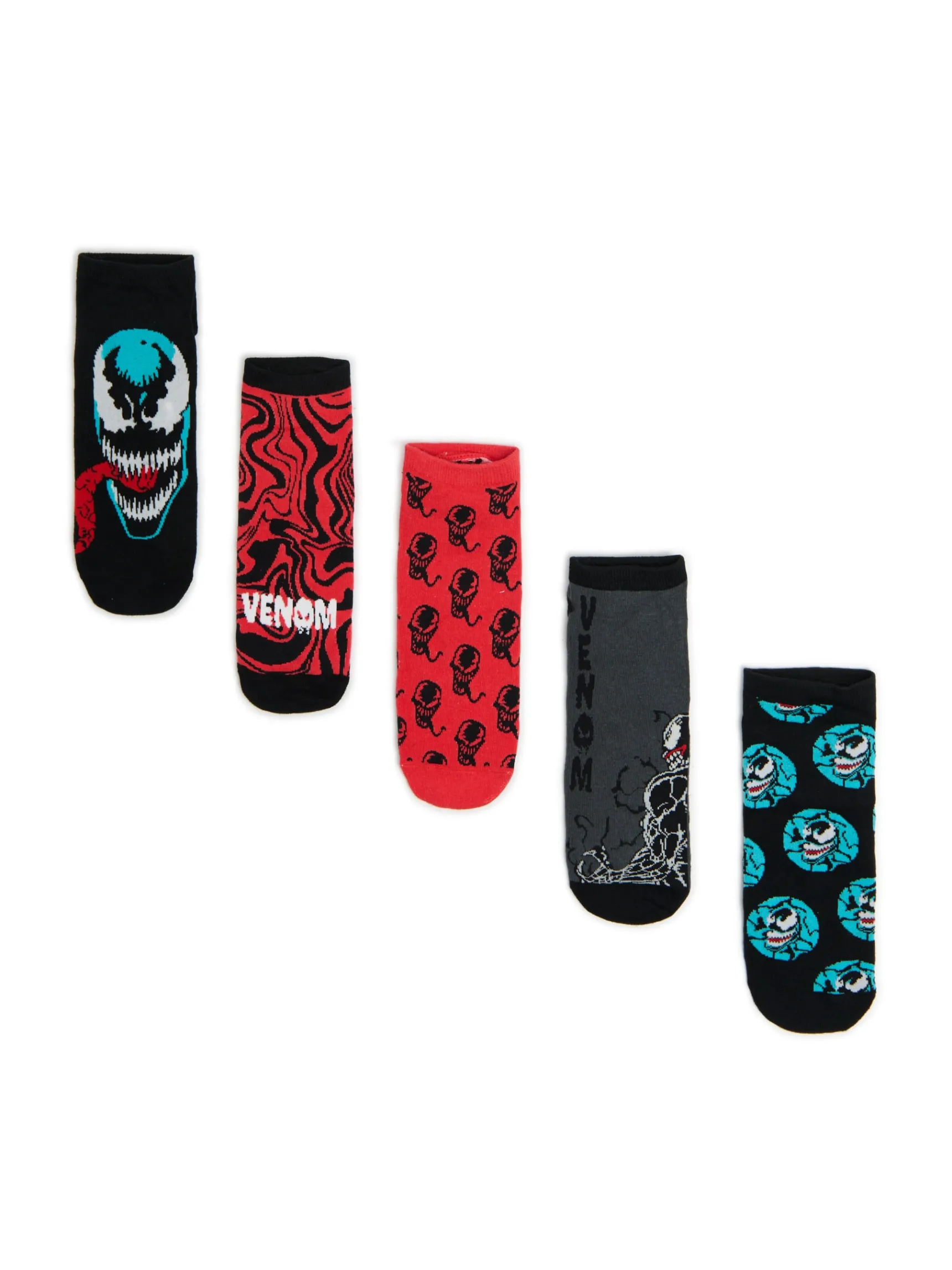 Sale Cropp 5 pack krótkich skarpet Venom czerwony