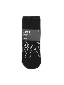 New Cropp 3 pack krótkich skarpet z printem czarny