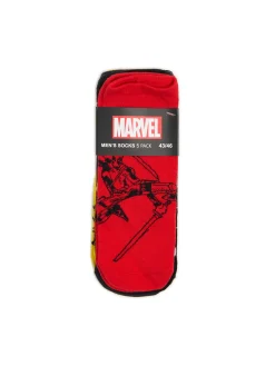 Clearance Cropp 5 pack skarpet Deadpool i Wolverine czarny
