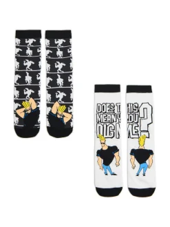 Online Cropp 2 pack skarpet Johnny Bravo czarny