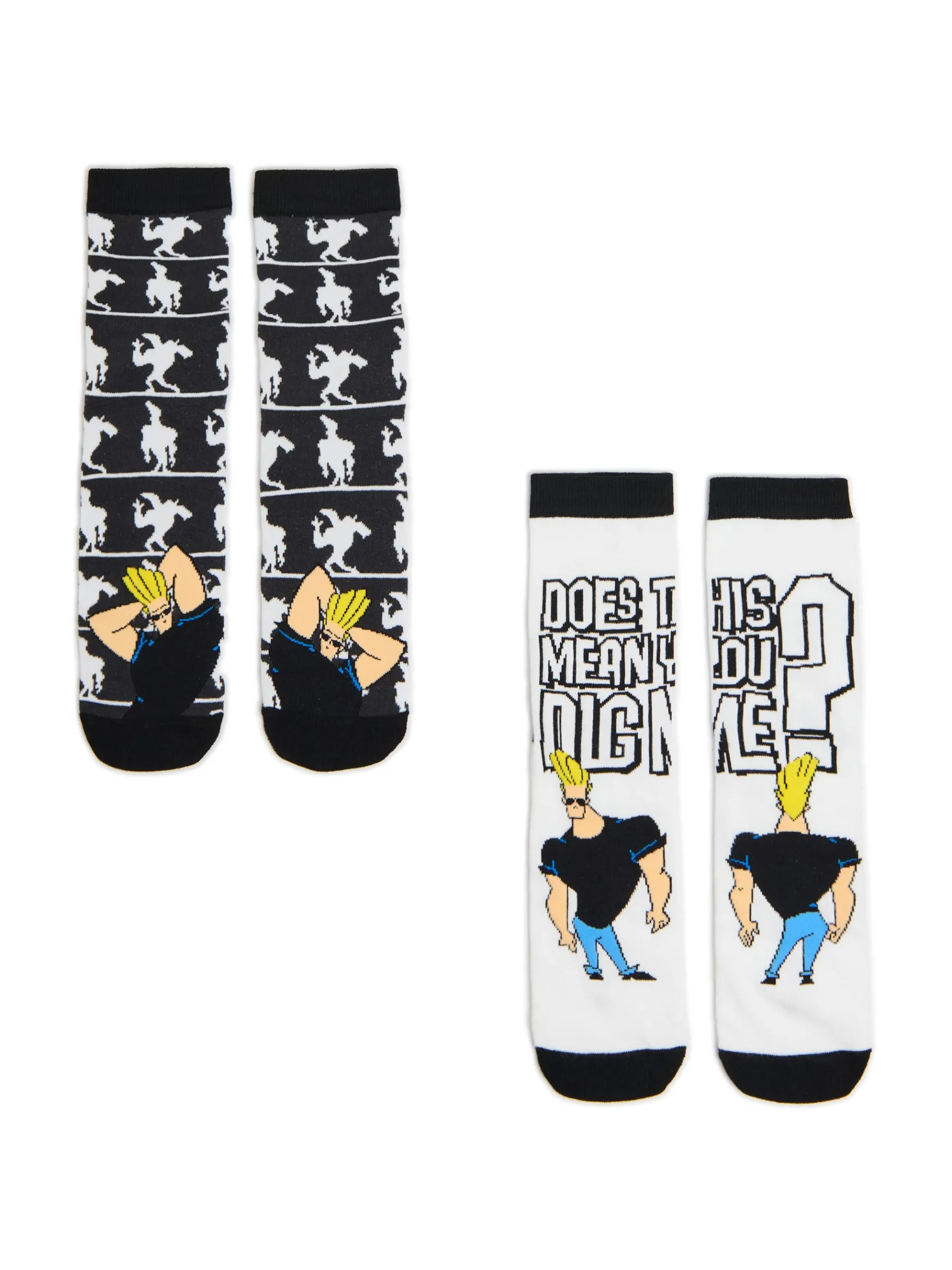 Online Cropp 2 pack skarpet Johnny Bravo czarny