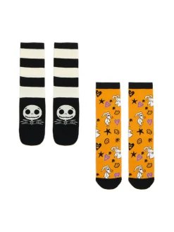 Outlet Cropp 2 pack skarpet Miasteczko Halloween czarny