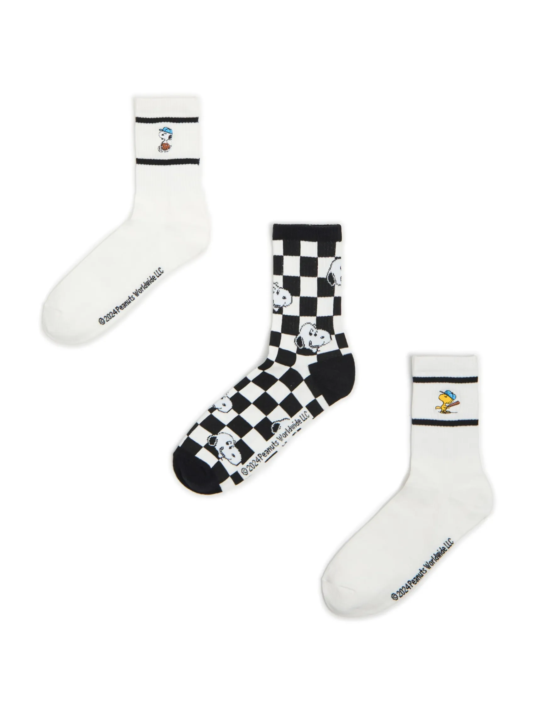 Best Cropp 3 pack skarpet Snoopy biały