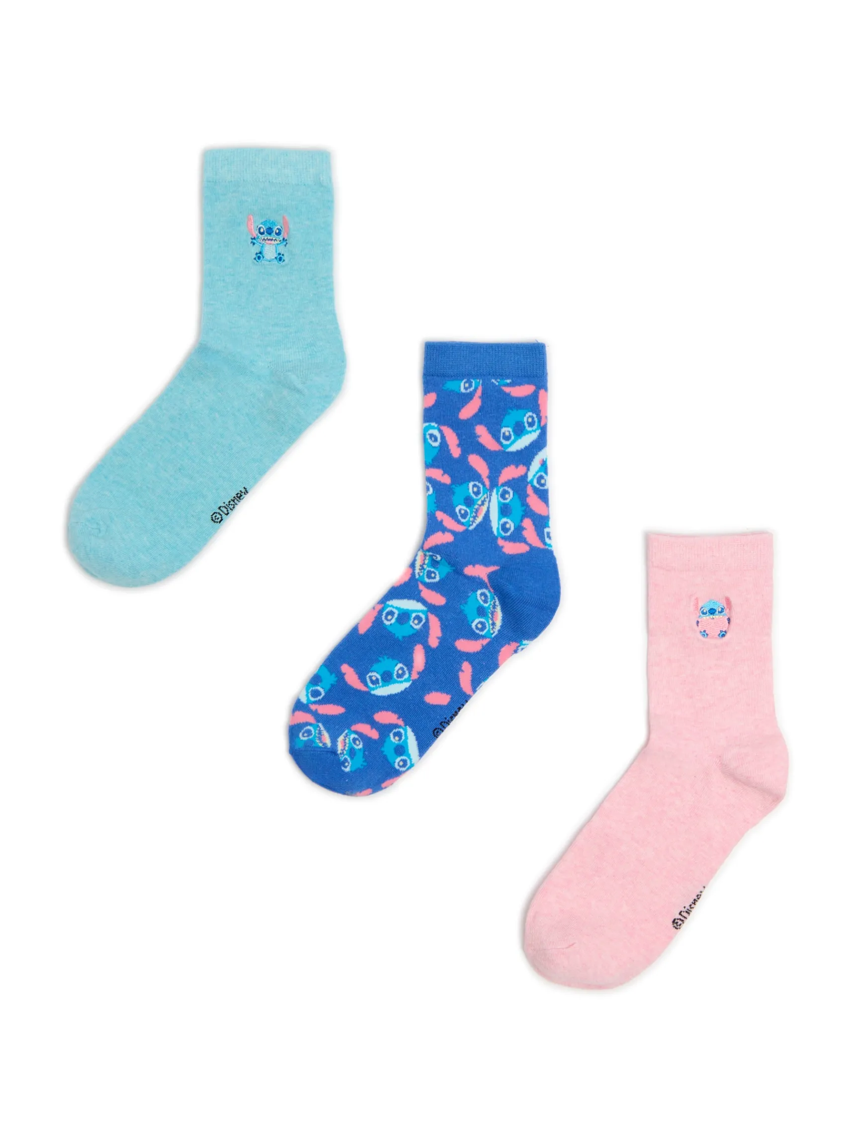 Outlet Cropp 3 pack skarpet Stitch wielobarwny