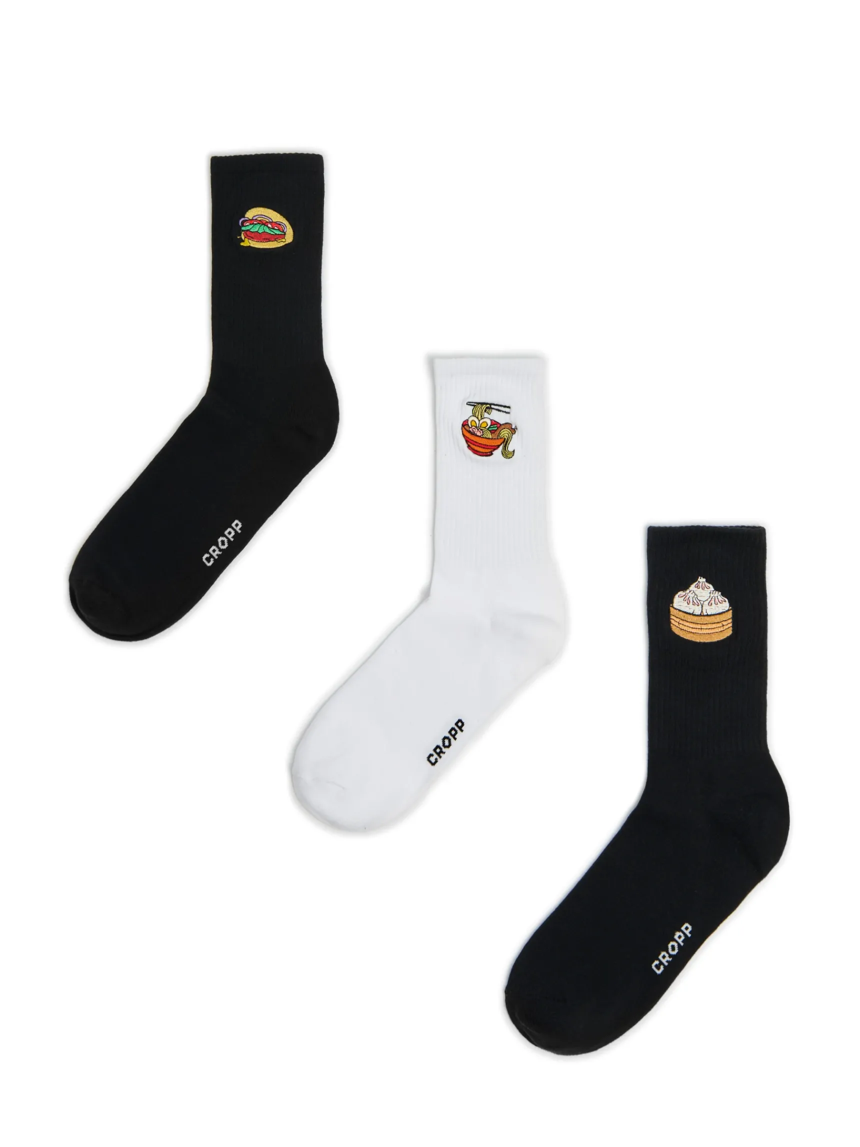 Online Cropp 3 pack skarpet z azjatyckim jedzeniem wielobarwny