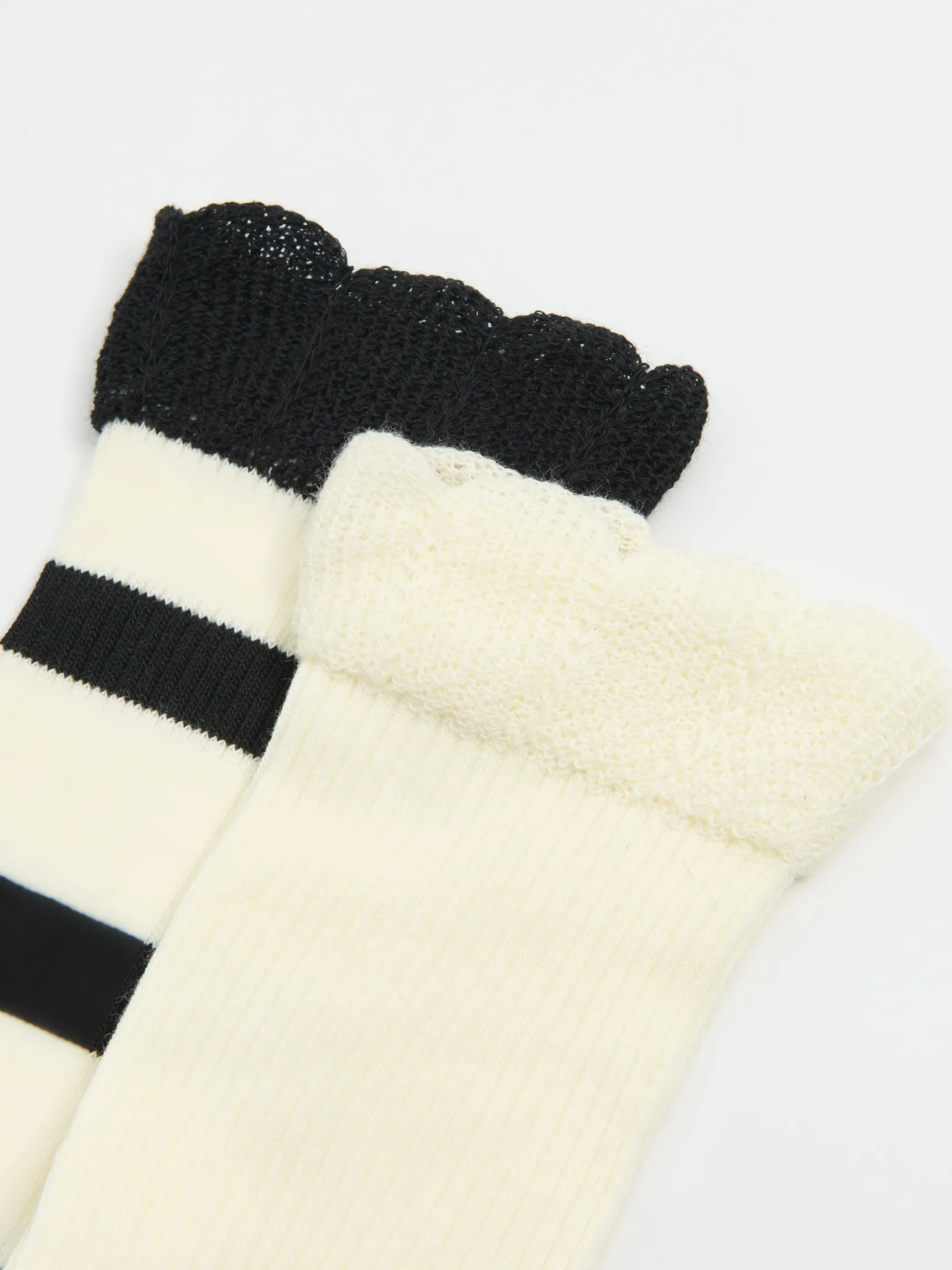 Online Cropp 2 pack skarpet z koronką kremowy