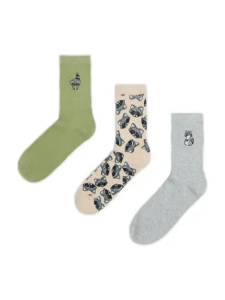 Sale Cropp 3 pack skarpet z szopem praczem jasnyszary
