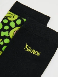 Clearance Cropp 2 pack skarpet ze Shrekiem zielony