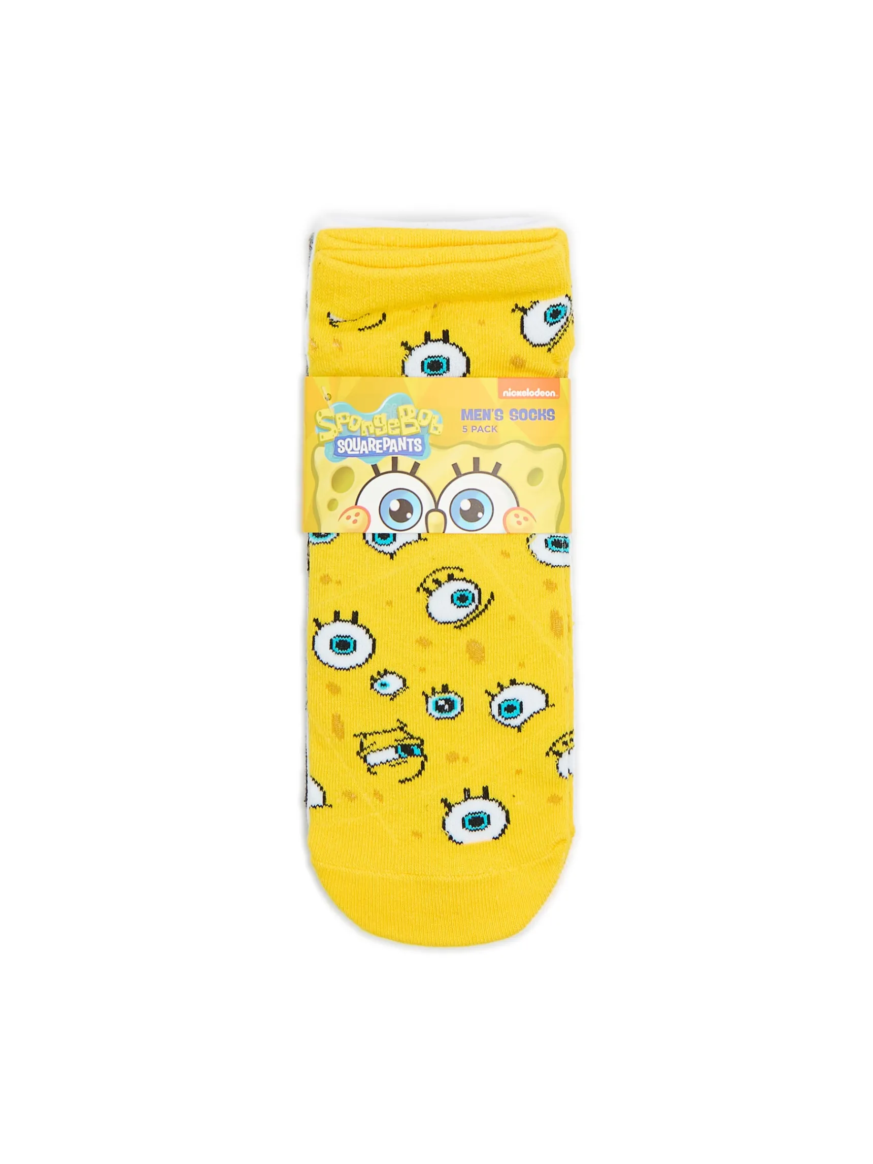 Online Cropp 5 pack skarpet ze SpongeBobem i Patrykiem żółty