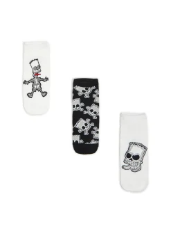 Sale Cropp 3 pack skarpetek The Simpsons biały