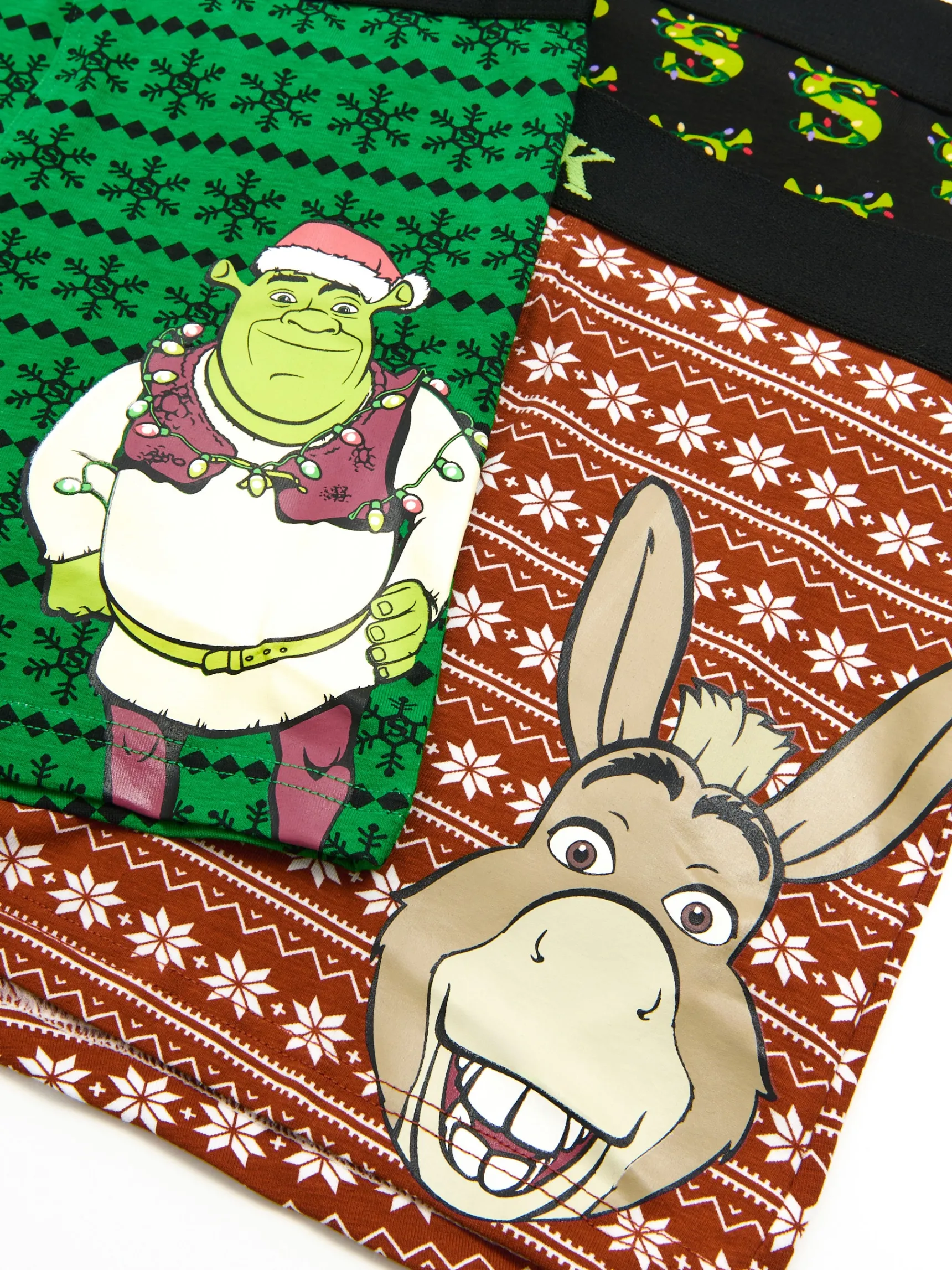 Sale Cropp 3 pack świątecznych bokserek Shrek czerwony
