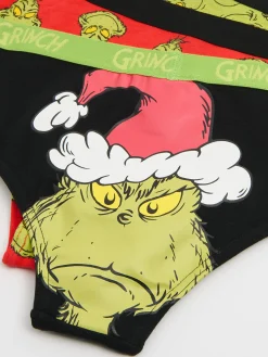 Online Cropp 3 pack świątecznych majtek z Grinchem wielobarwny
