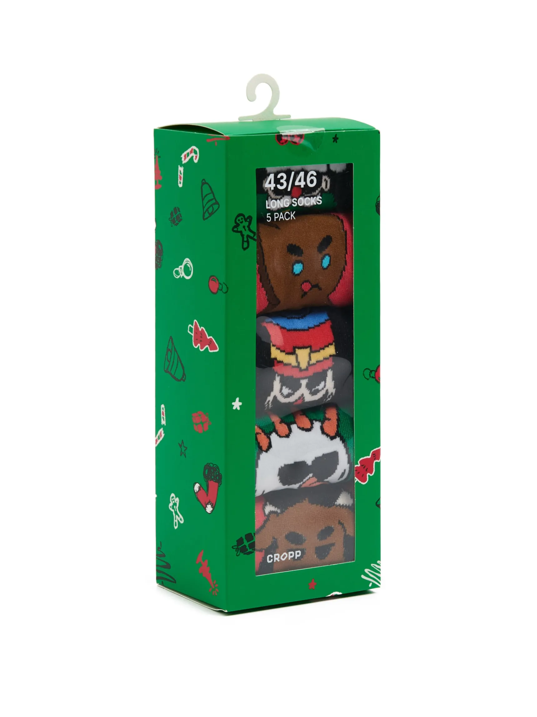New Cropp 5 pack świątecznych skarpet czarny