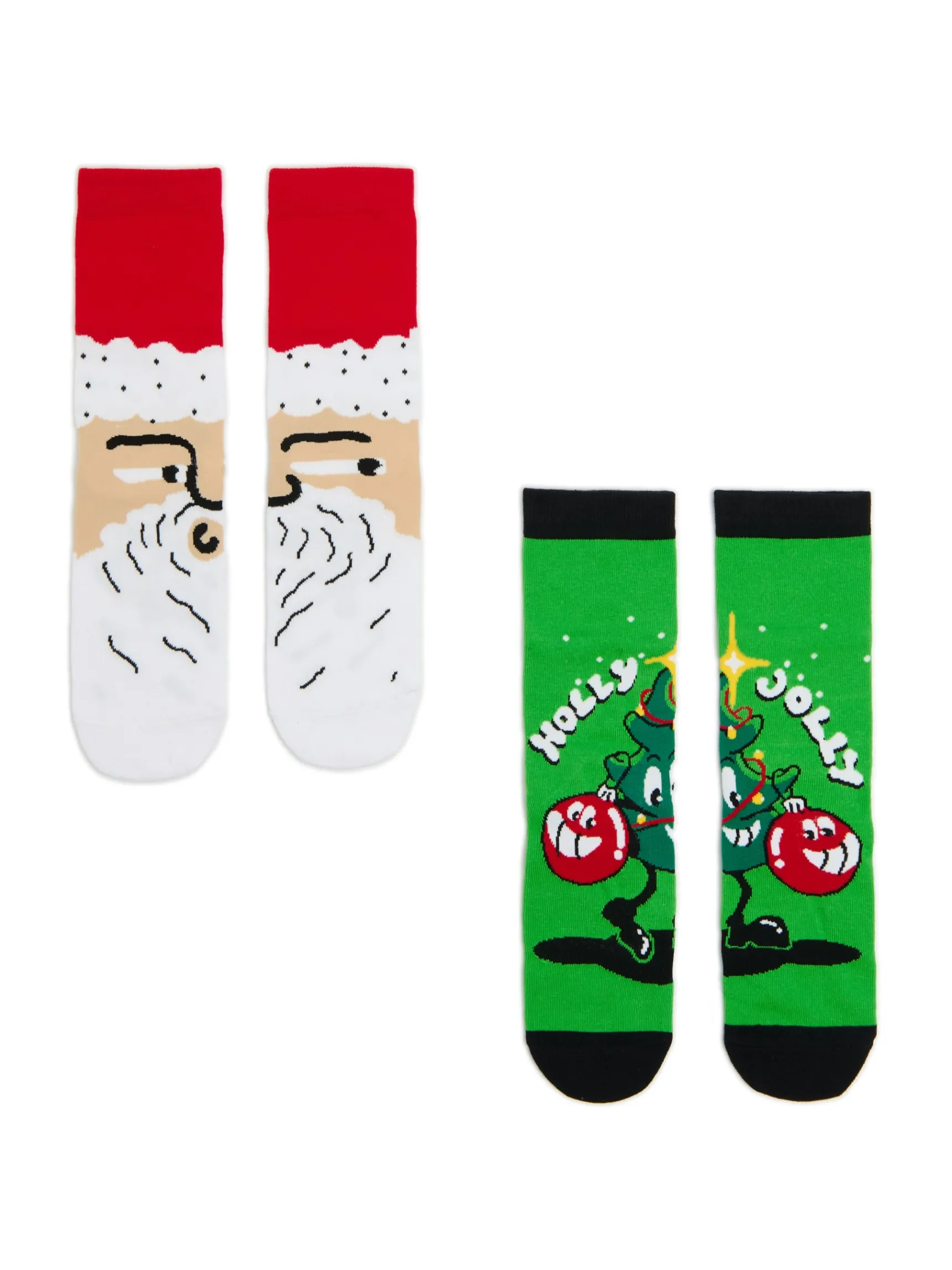 Best Cropp 2 pack świątecznych skarpet zielony