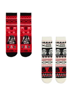 Online Cropp 2 pack świątecznych skarpet Star Wars czerwony