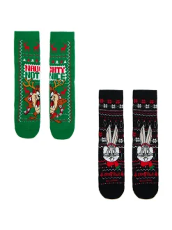 Fashion Cropp 2 pack świątecznych skarpet Looney Tunes wielobarwny