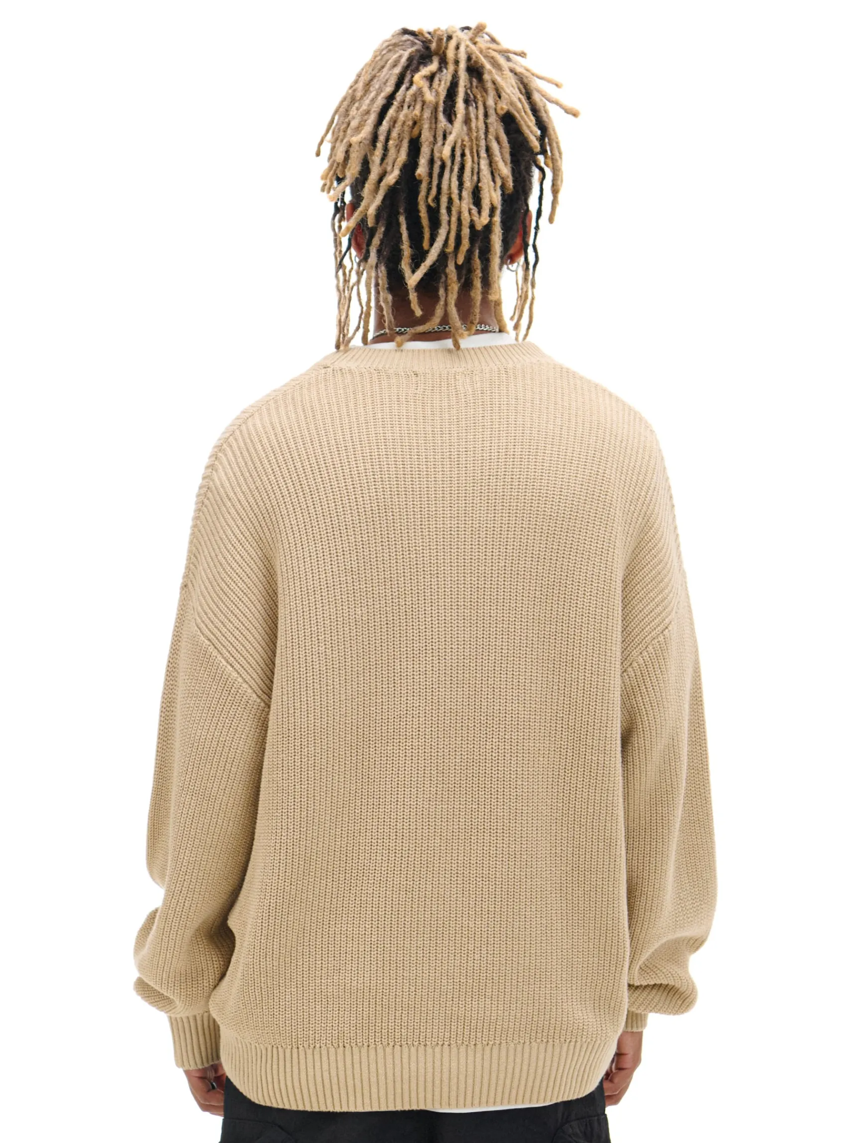 Discount Cropp Żakardowy sweter beżowy