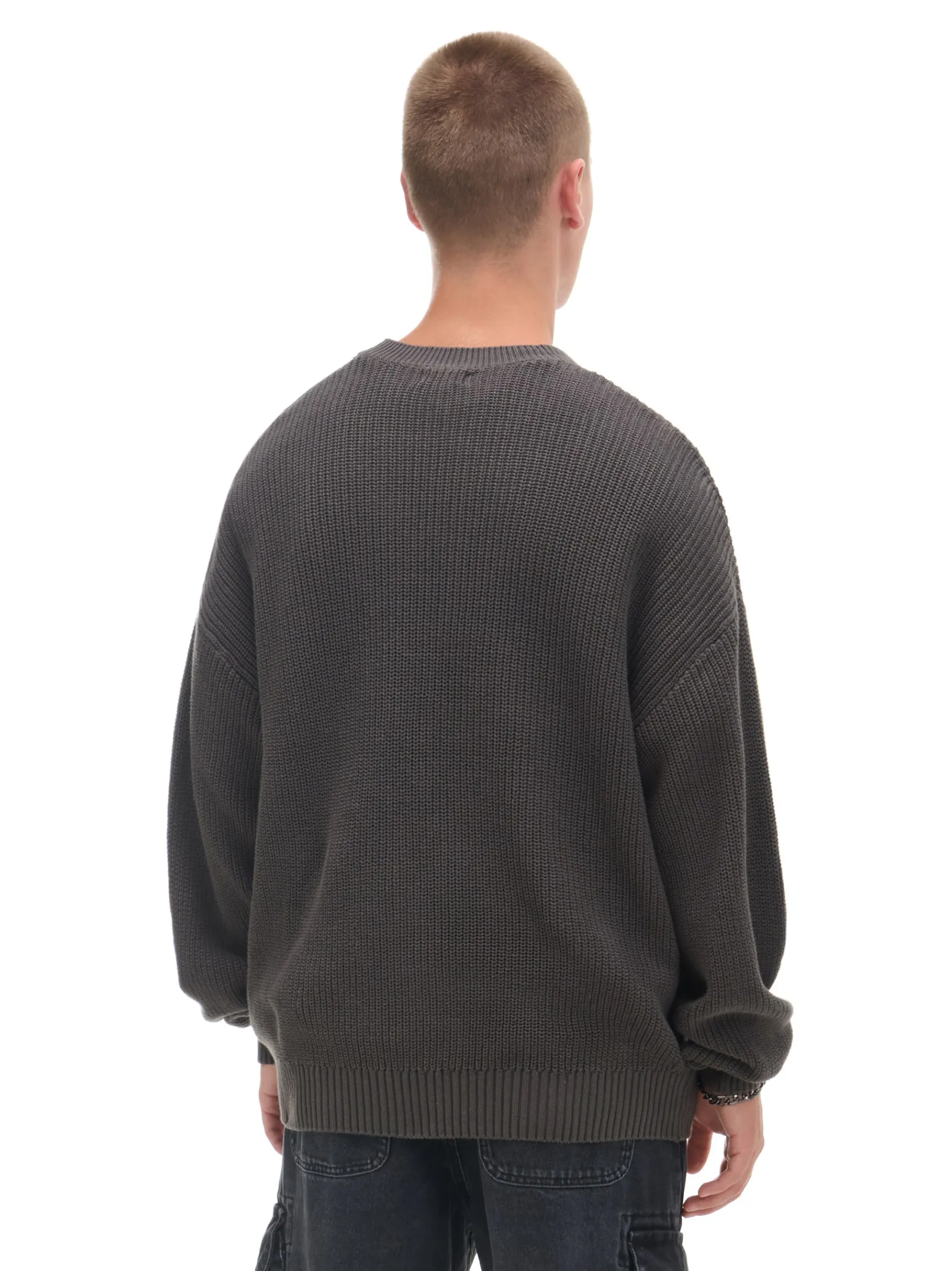 Clearance Cropp Żakardowy sweter szary