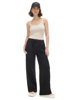 Sale Cropp Basic top na ramiączkach kremowy