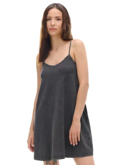 Hot Cropp Bawełniana sukienka mini szary