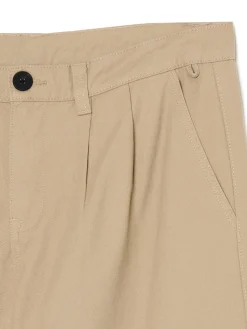 Clearance Cropp Bawełniane spodnie loose beżowy