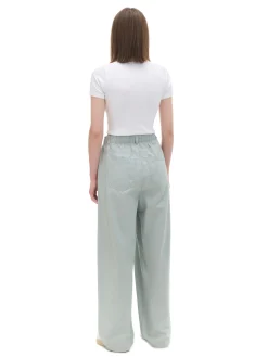 Fashion Cropp Bawełniane spodnie wide leg zielony