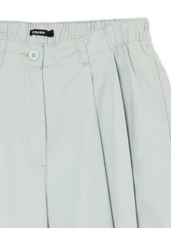 Fashion Cropp Bawełniane spodnie wide leg zielony