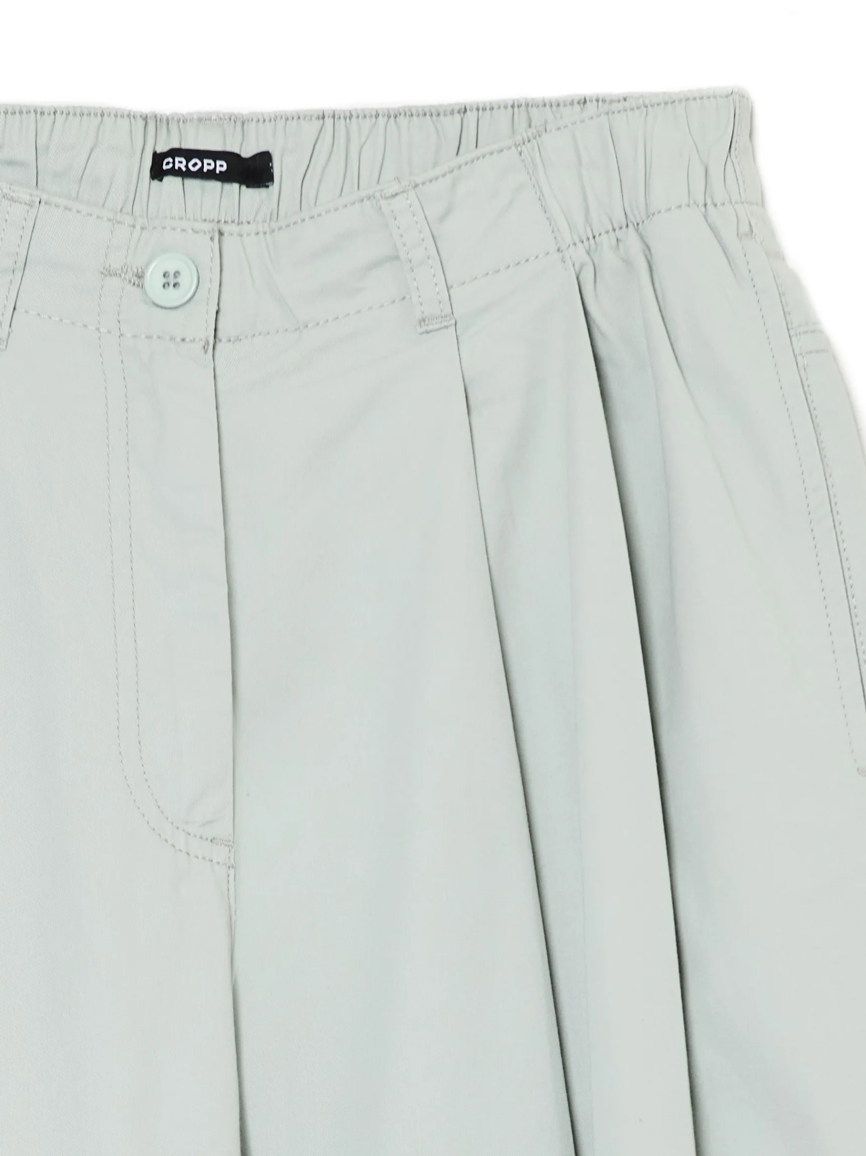 Fashion Cropp Bawełniane spodnie wide leg zielony