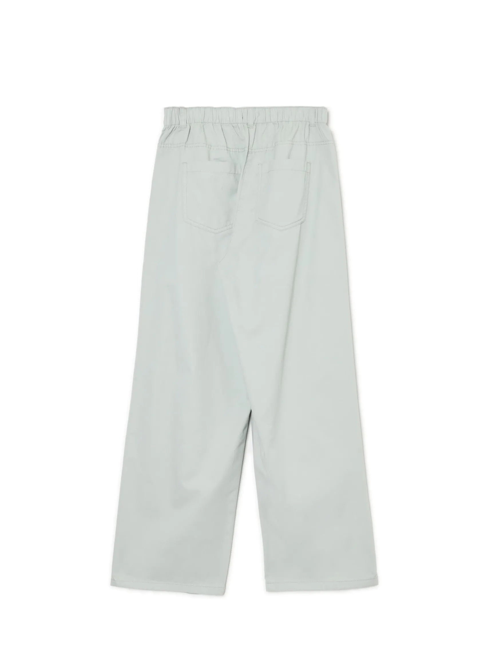 Fashion Cropp Bawełniane spodnie wide leg zielony