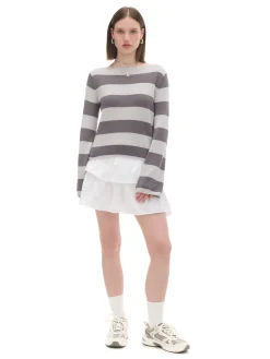 Clearance Cropp Bawełniany sweter w paski wielobarwny