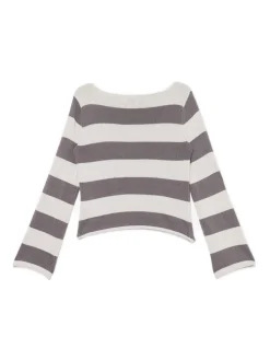 Clearance Cropp Bawełniany sweter w paski wielobarwny