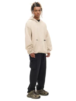 Best Cropp Beżowa bluza loose z kapturem beżowy