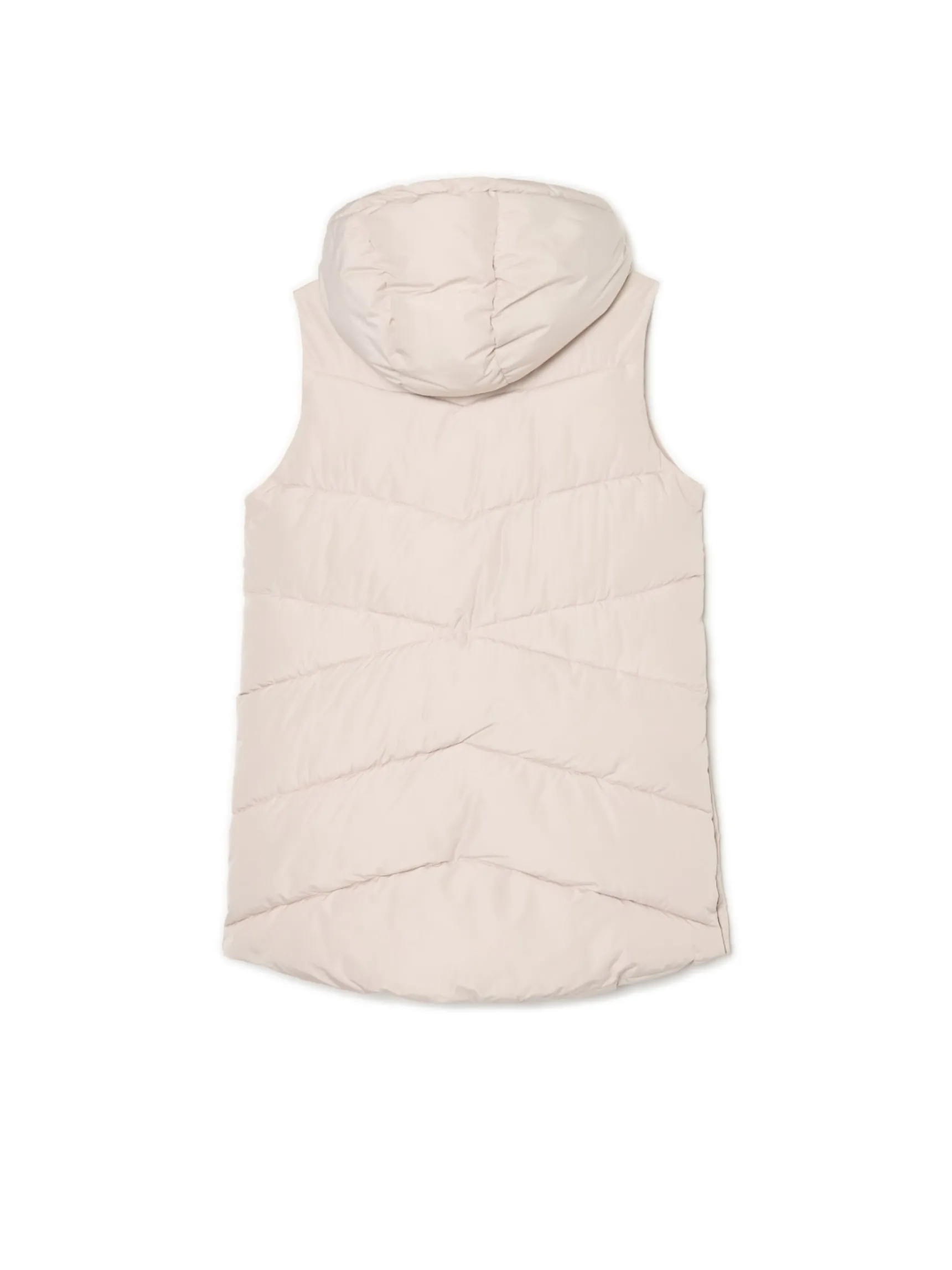 Fashion Cropp Beżowa kamizelka puffer z kapturem beżowy