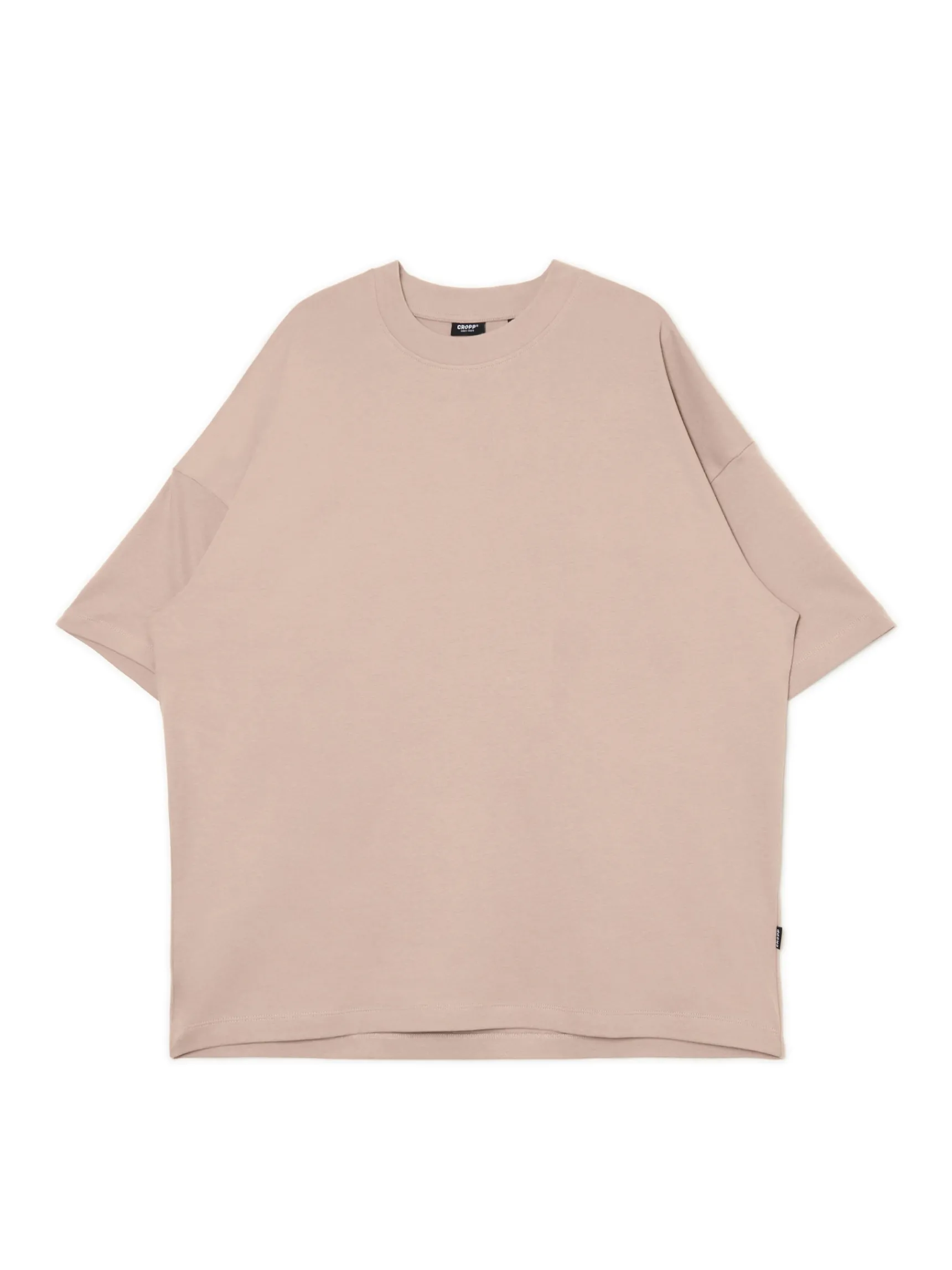 New Cropp Beżowa koszulka basic jasnyszary