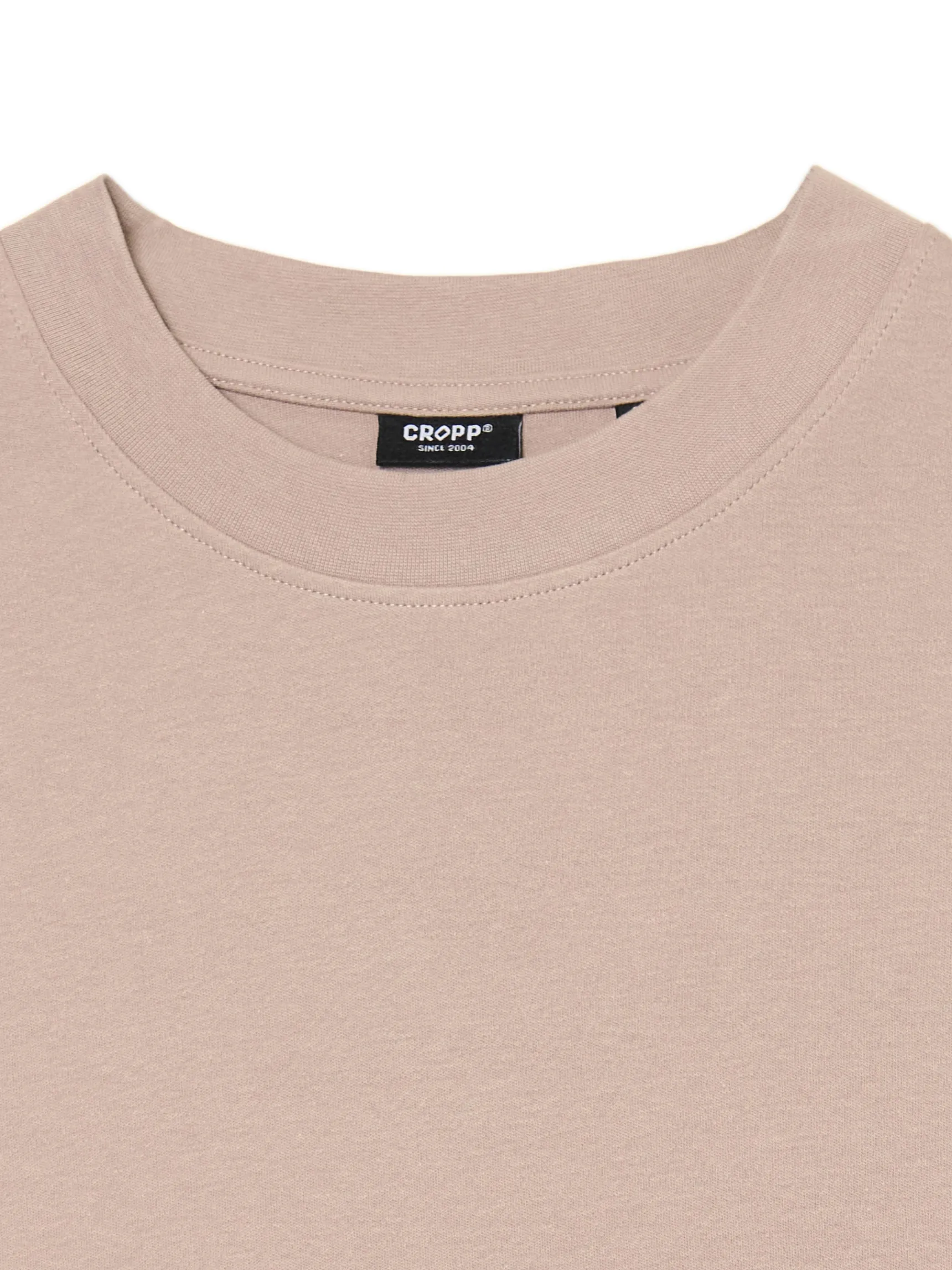 New Cropp Beżowa koszulka basic jasnyszary