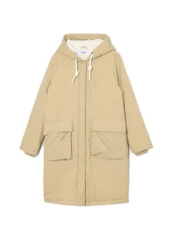Outlet Cropp Beżowa parka z kapturem beżowy