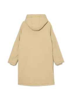 Outlet Cropp Beżowa parka z kapturem beżowy